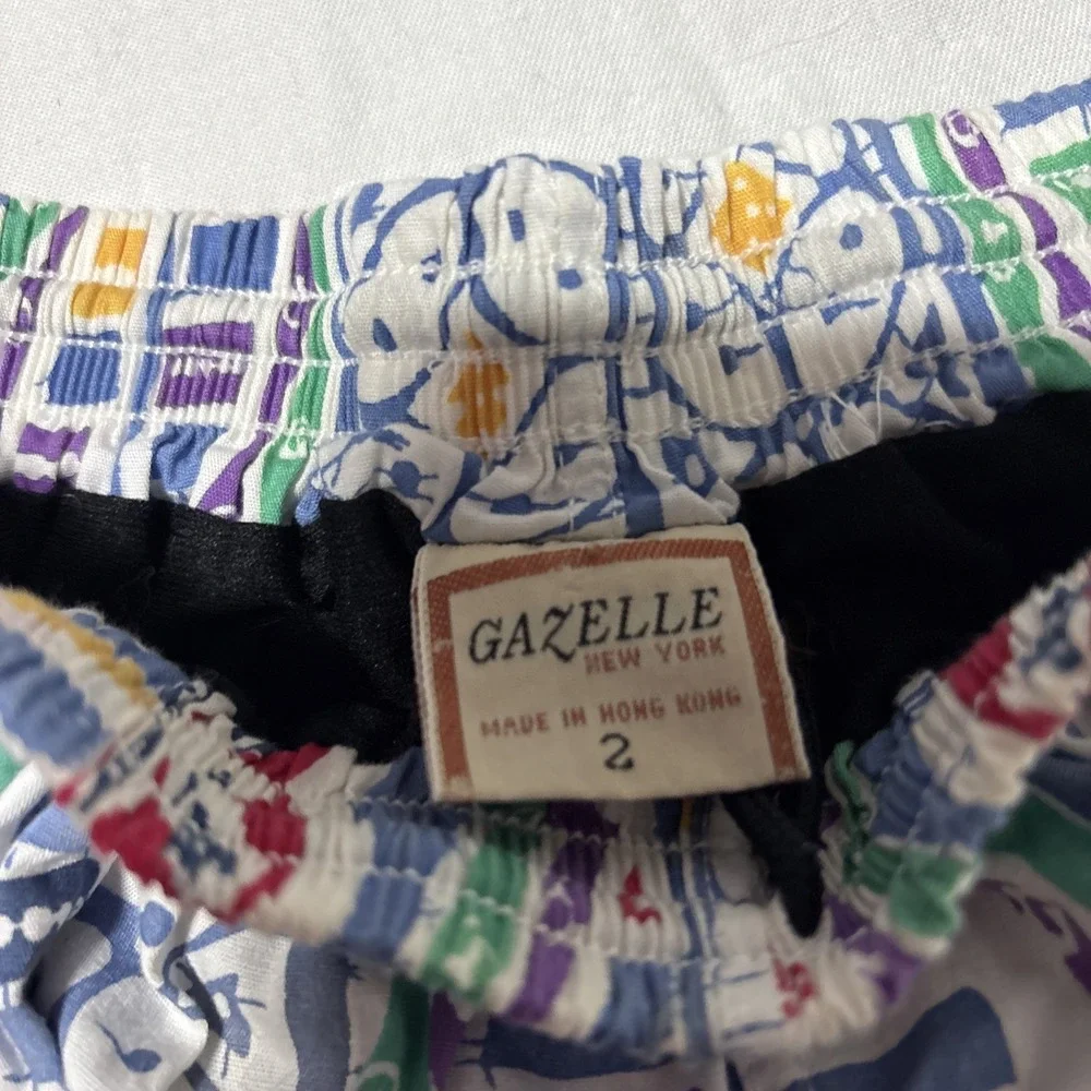 Gazelle New York Men's Print Short Shorts Sz‎ 2 (see measurements) RARE Vintage